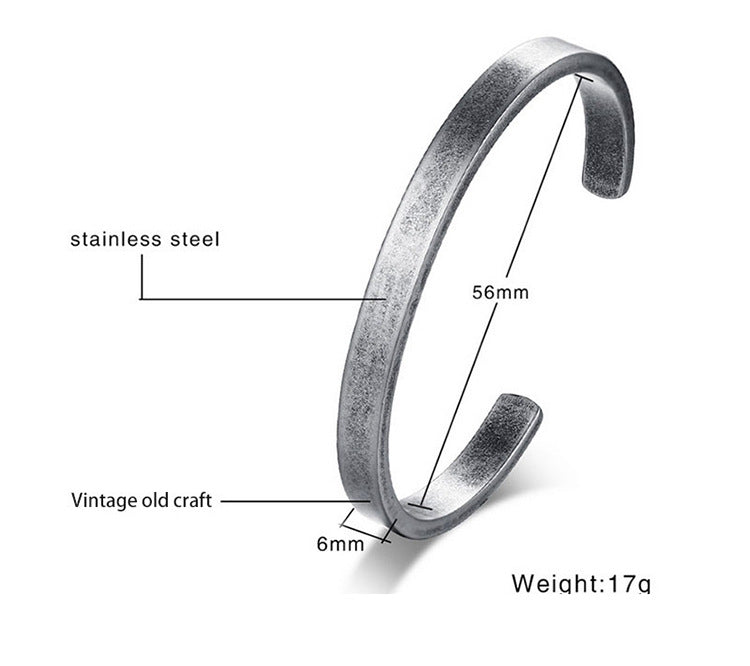 "Vintage" Steel Bracelet