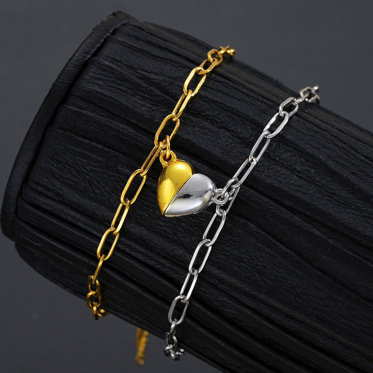 Heart-Shaped Magnetic Couple Bracelets