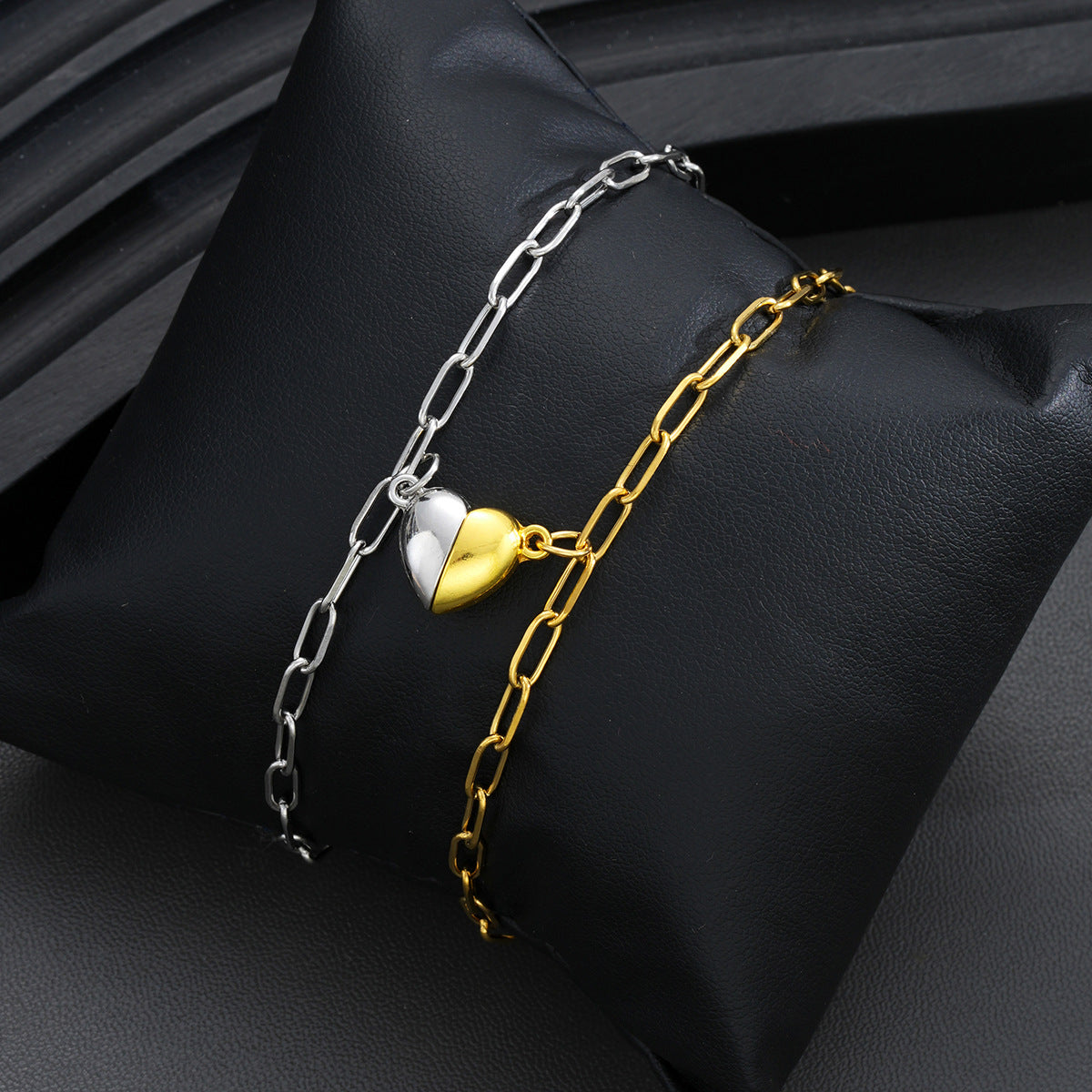 Heart-Shaped Magnetic Couple Bracelets